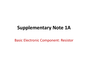 Supplementary Note 1A Resistor