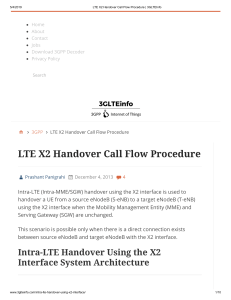 LTE X2 Handover Call Flow Procedure   3GLTEInfo