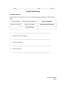 Scientific Method Test  (8) 2017 modified