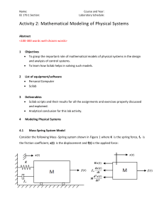 Activity 2: Mathematical Modeling of Physical System