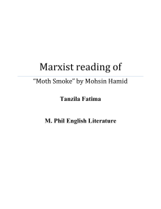 Marxist reading of Moth Smoke 
