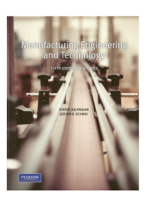 Manufacturing Engineering and Technology 6th edition Serope Kalpakjian Stephen Schmid