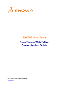 SmarTeam-Web Editor Customization Guide
