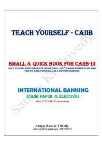 International Banking for caiib