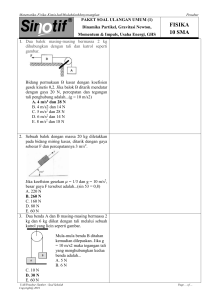 Soal Ulangan Fisika SMA Kelas 10: Dinamika, Gravitasi, Energi