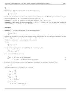 1stOrderLinearEquations(integratingfactormethod)