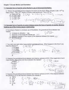 Circular Motion and Gravitation Test Answer 001