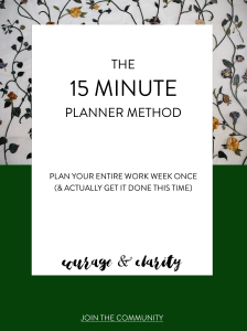 The 15 minute planner for the week