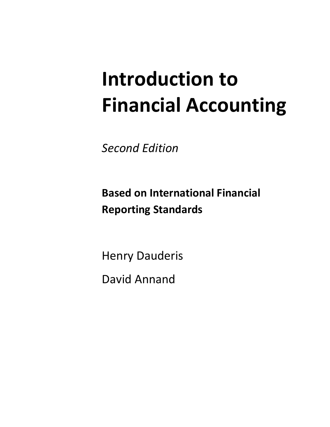 Introduction To Financial Accounting Introduction To Financial Accounting