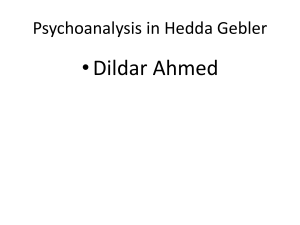 Psychoanalysis of Hedda gebler
