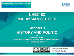 OCW Template - CHAPTER 1 HISTORICAL BACKGROUND OF MALAYSIA