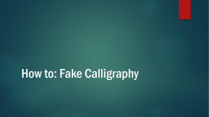 How to Fake Calligraphy
