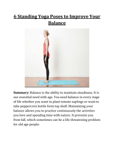 6 Standing Yoga Poses to Improve Your Balance