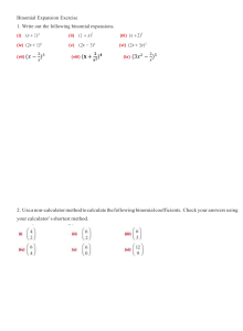 Binomial Expansion Exercise