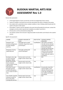 Martial Arts Risk Assessment