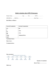 Initial assessment-Other OPD & ER