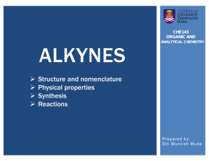 CHAPTER 1 (P3) ALKYNES