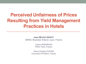 Yield Management hotel