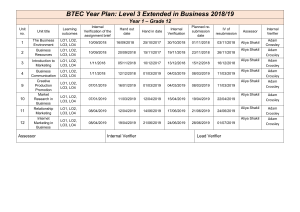 BTEC Year Plan updated Sep 2018