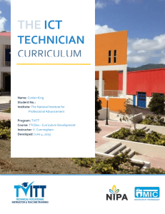 ICT Technician Curriculum Final Draft