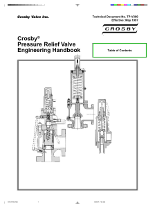 Crosby Pressure Relief Valve Engineering