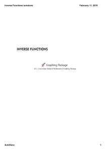 Inverse Functions solutions