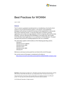 Best Practices for WOW64