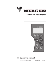 Welger Baler Control III Manual