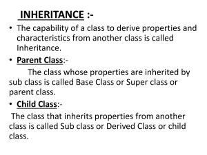 INHERITANCE