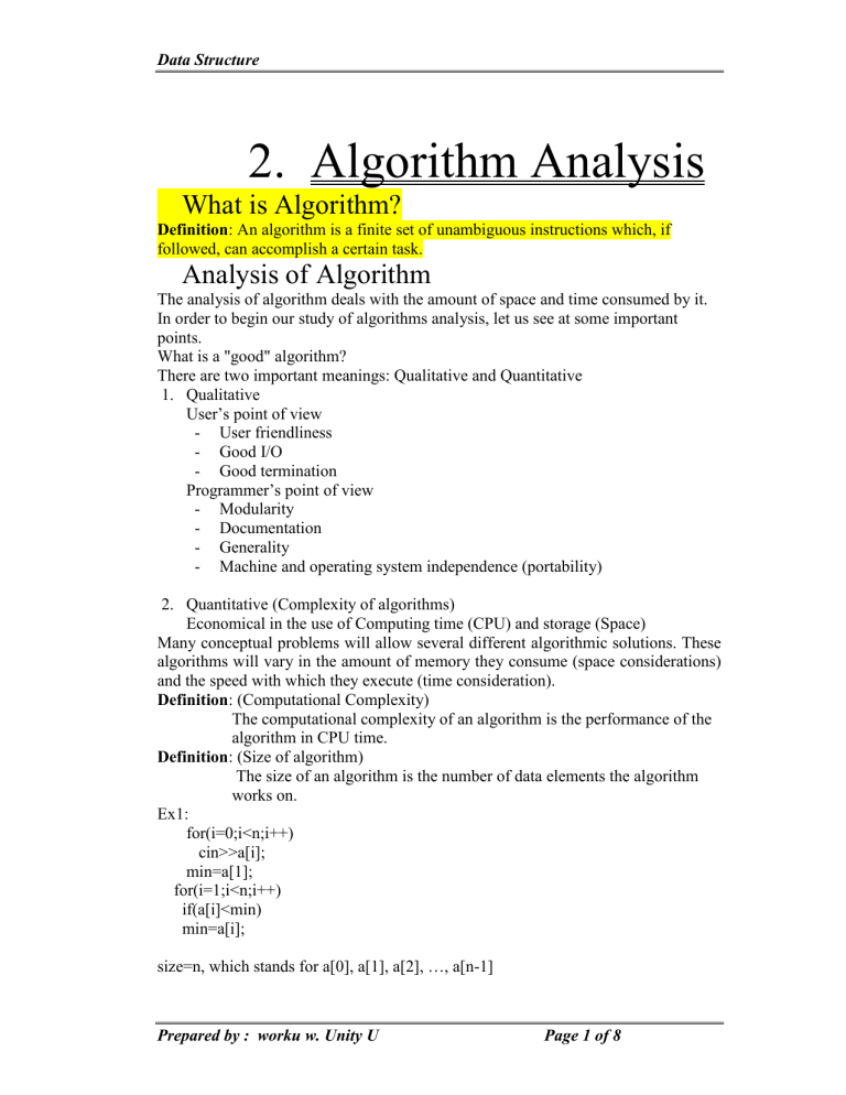 Algorithm Analysis New