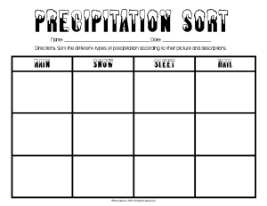 Precipitation Sort Sheet