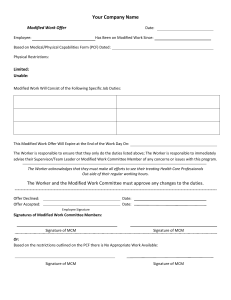 Modified Work Offer Template