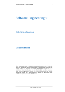 Ian Sommerville - Software Engineering 9  Solutions Manual (0)