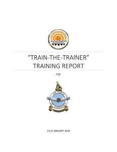 TRAIN-THE-TRAINER -TRAINING REPORT -AFZ-2019