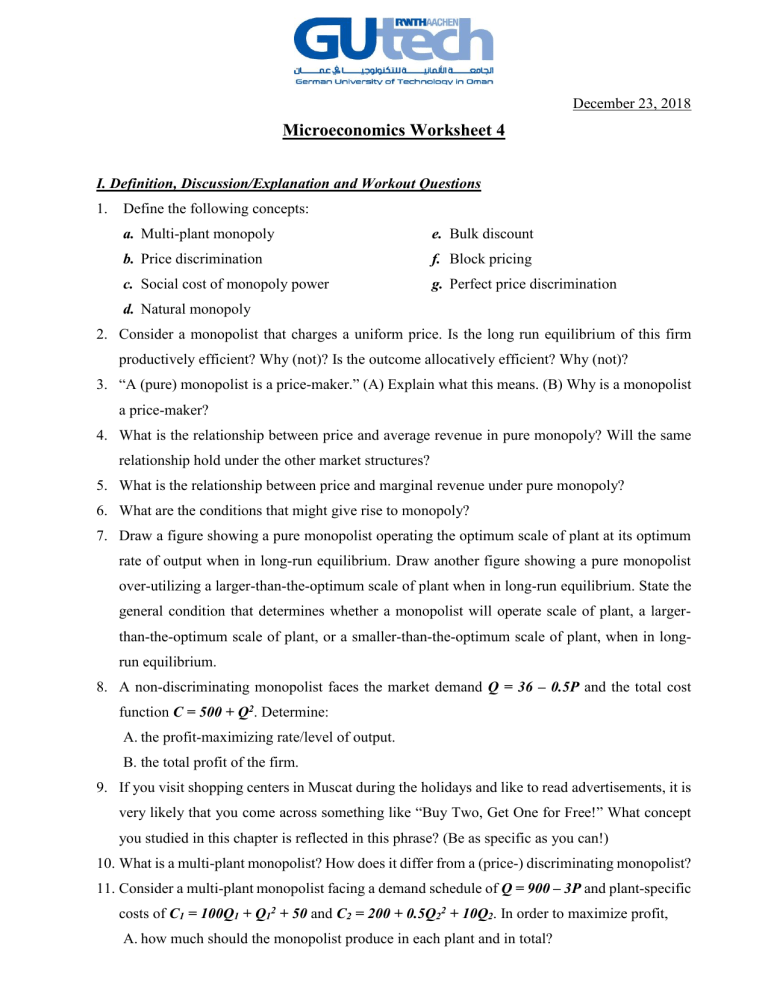 microeconomics chapter 4 homework