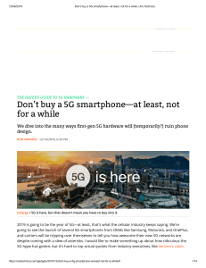 Don’t buy a 5G smartphone—at least, not for a while   Ars Technica2