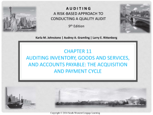 CHAPTER 11 AUDITING INVENTORY GOODS AND