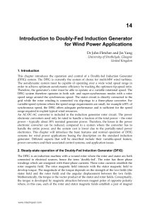 Introduction to Doubly-Fed Induction Generator for Wind Power Applications
