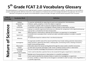 FCAT2.0NatureOfScienceVocabularyGlossary
