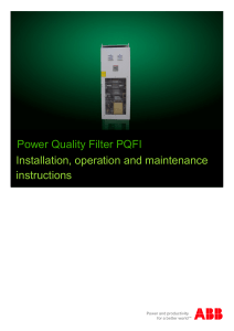 2GCS211017A0070 Manual Power Quality Filter PQFI