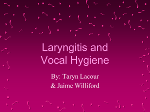 Vocal Hygiene  - ppt