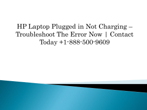 HP Laptop Plugged in Not Charging | Ring at: +1-888-500-9609