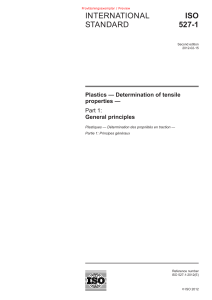 ISO 527-1: Plastics Tensile Properties - General Principles