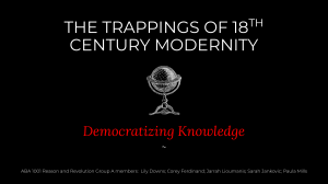 Democratization of Knowledge through the Salons in the 18th Century