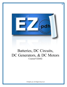 EE602-Batteries-DC-Circuits-DC-Generators-DC-Motors