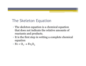 skeletal equations