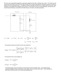 Motor Filter Circuit Analysis: Impedance & Inductance