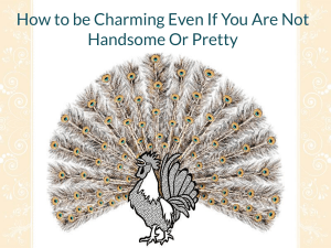 How to be Charming even if You are Not Handsome or Pretty 