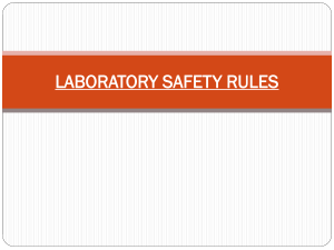 LABORATORY SAFETY RULES