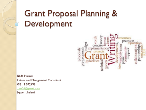 Grant Proposal Planning & Development